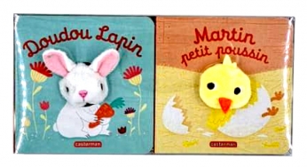 COFFRET DE PÂQUES Martin poussin + Doudou lapin